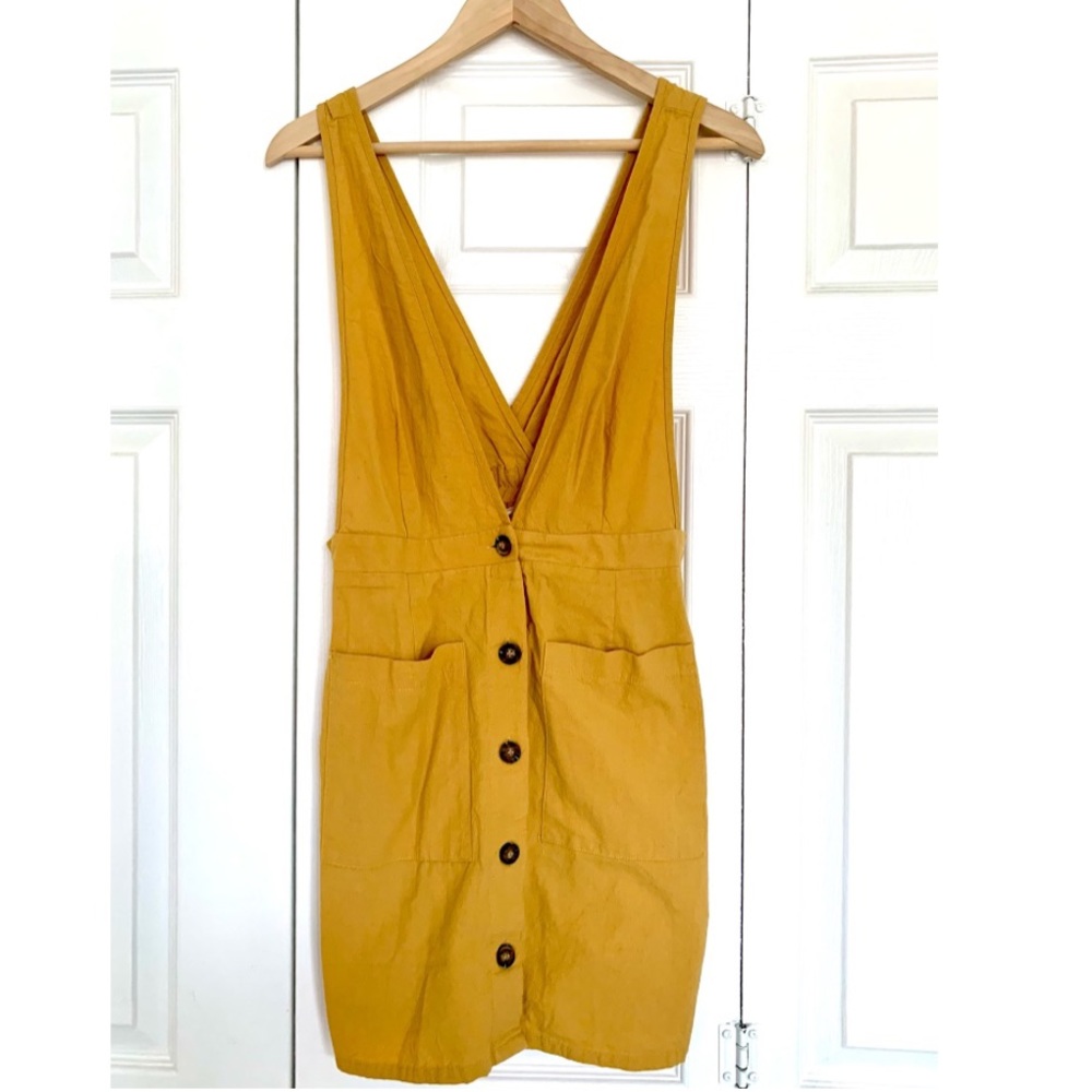 Marigold Yellow Overall Dress